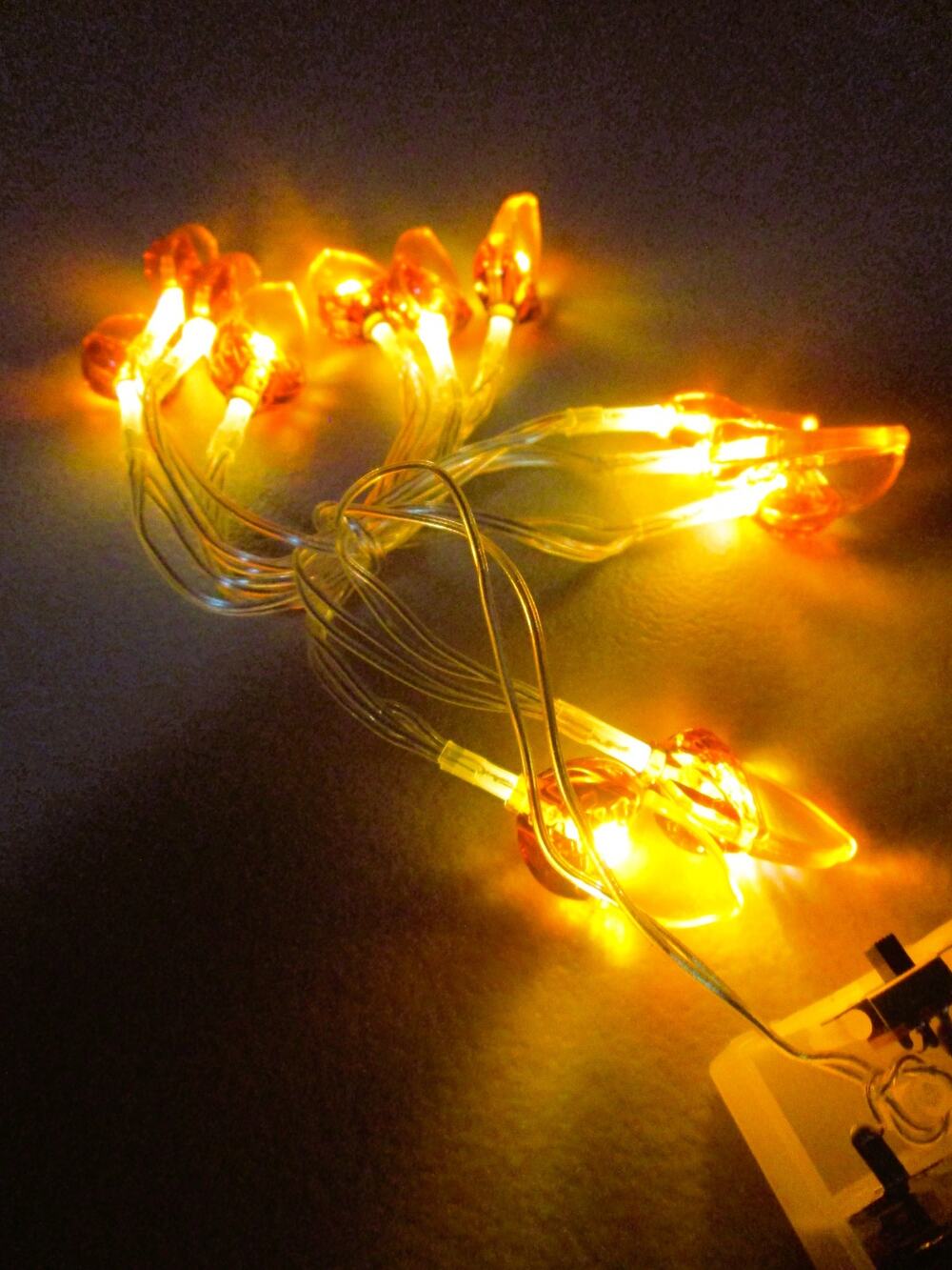 LED String Lights Gold Acorns 12 Ct 4.3 Ft Battery Operated DIY Crafts Wreaths